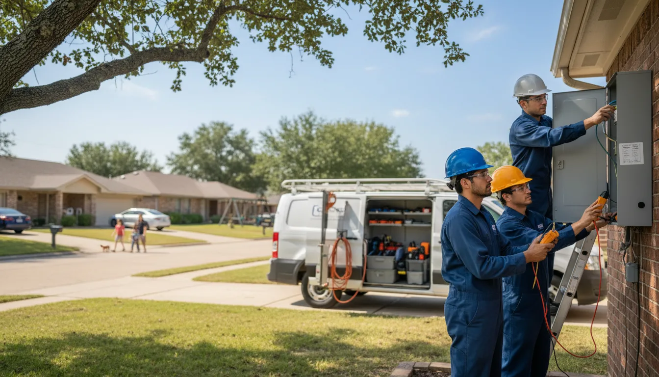 Certified electrician providing emergency electrical services in Oxly, MO